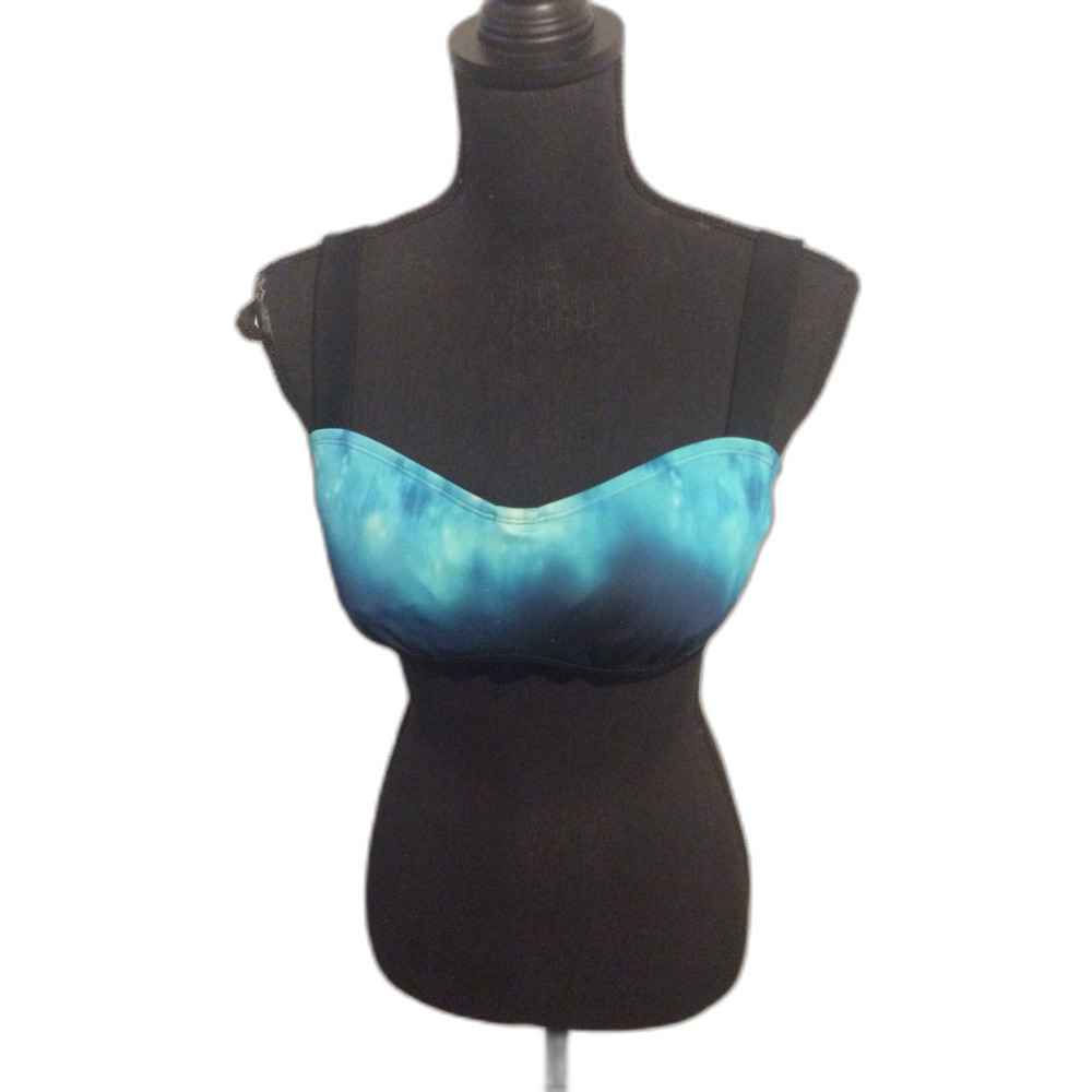 Athleta Size 34 D/DD Sports Bra Padded Blues